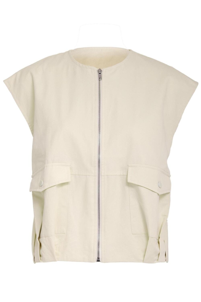 HEATHER VEST PC8346 0202 WHITECAP GREY